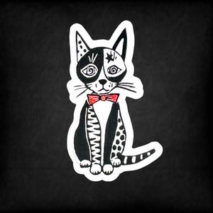 Cat Vinyl Sticker| Quirky Cat sticker| Vinyl sticker