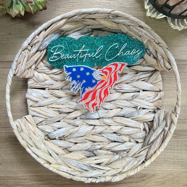 Eagle freshie/ American eagle flag freshie/ air freshener/ car freshener/ room freshener/ car accessory/ car charm