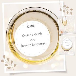 Wedding Truth or Dare | premium edible wafer card | cocktail topper | cupcake topper | choice of sizes