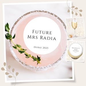 Personalised Edible Cocktail & Cupcake Toppers Party Decorations