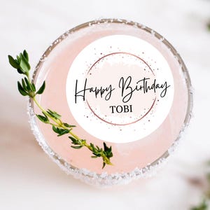 Edible premium wafer Wedding Birthday Celebration personalised drink topper pre cut circles range of sizes