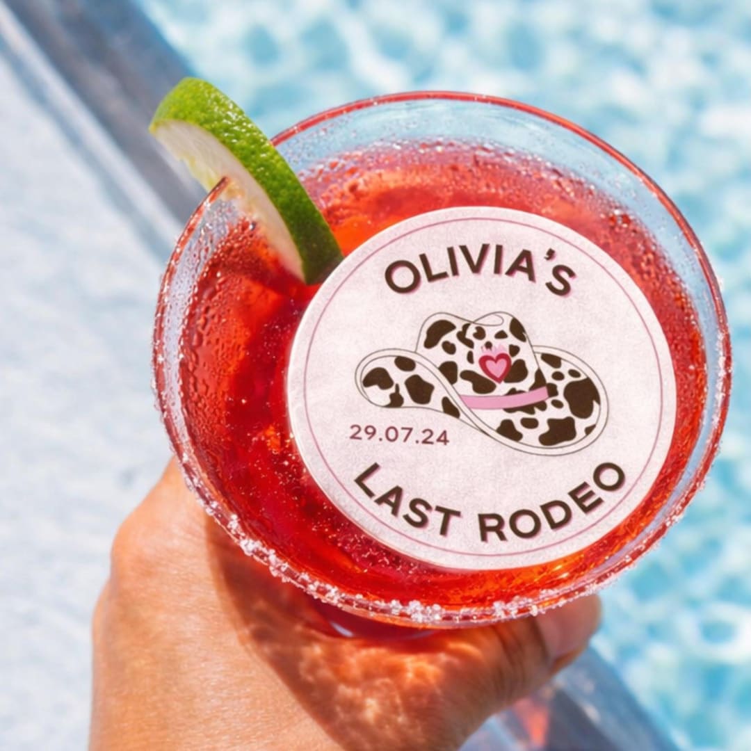 Personalised Last Rodeo Edible Wafer Cupcake & Cocktail Toppers - Etsy
