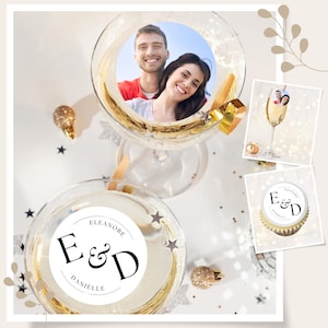 Photo & Logo Cocktail and Cupcake Toppers personalised edible wafer paper pre cut