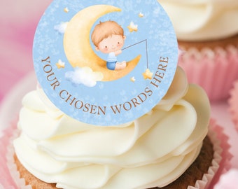 Baby Shower | Birthday | New Baby| cupcake toppers | cocktail toppers | edible wafer card | choice of designs and sizes