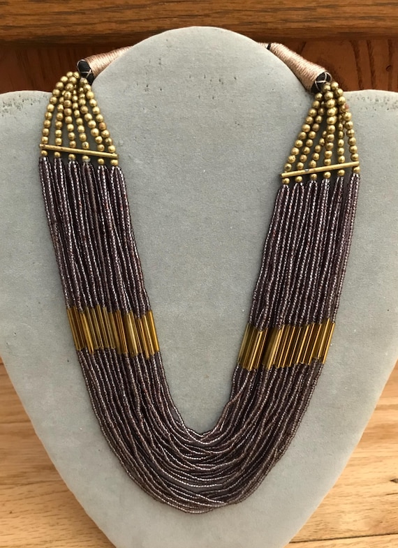 Seed bead multi strand Necklace