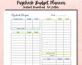 Paycheck Budget Planner, Budget By Paycheck Printable, Paycheck Budget PDf, Budget Planner Printable Template, Paycheck Tracker