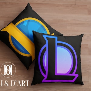 Oreiller carré en polyester League of Legends