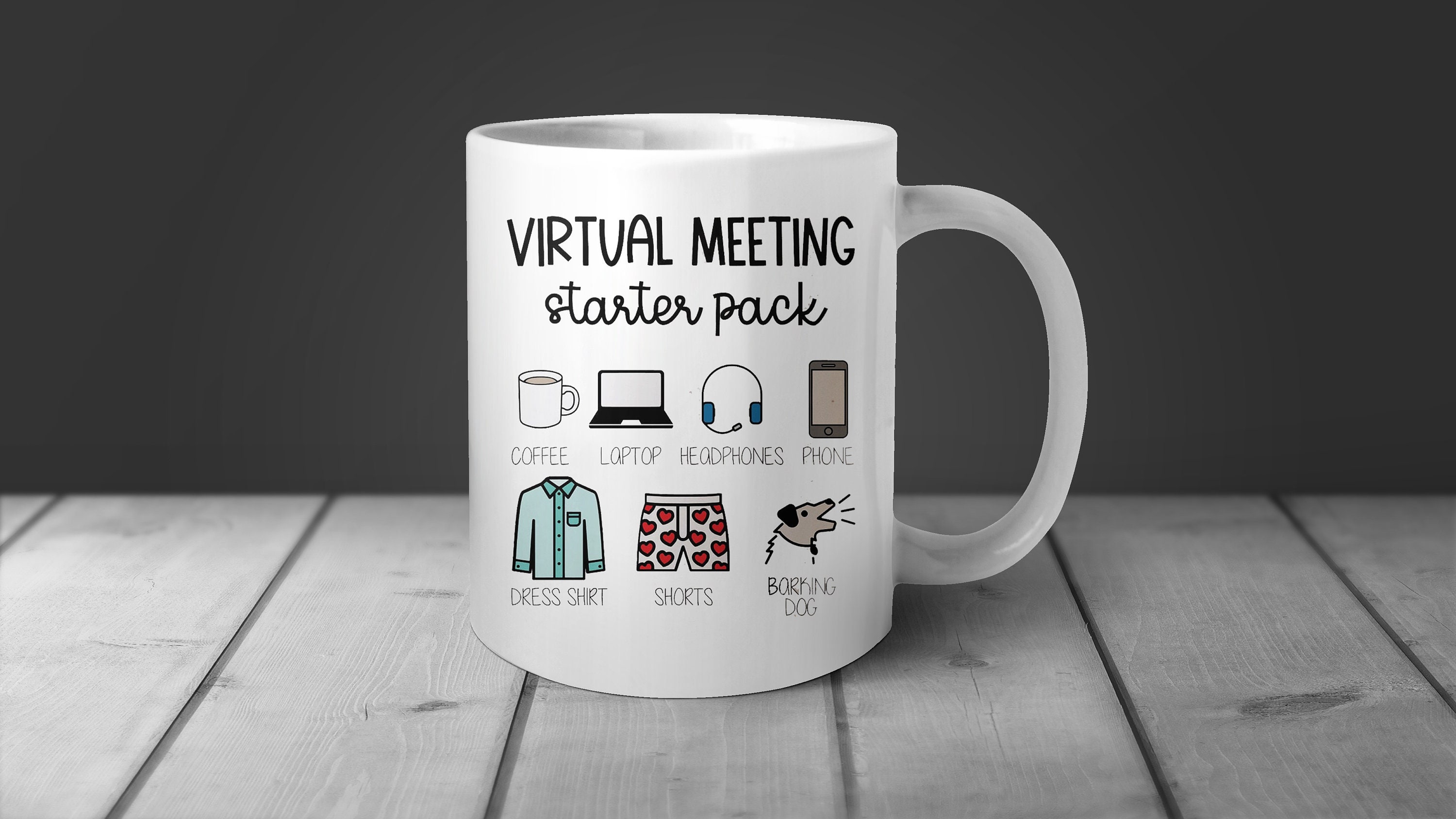 Virtuelle Treffen Becher Arbeit von zu Hause | Etsy