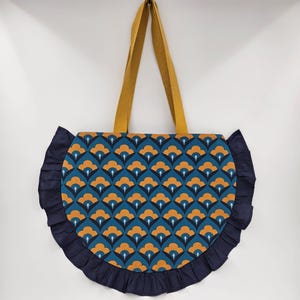 Tote bag motif éventail - Sac en tissu fait main Marik