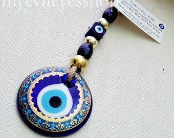 Evil Eye Wall Hanging: Greek Turkish Home Protection Amulet