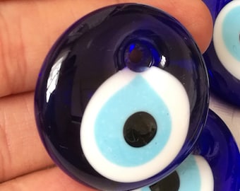 Bulk 5.5cm Glass Evil Eye Beads: Nazar Boncuk Charms, Wedding Favors