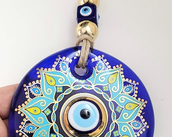 Authentic Turkish Evil Eye Wall Hanging: House Protection Amulet