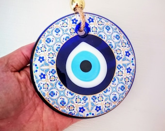 Handmade Greek Evil Eye Wall Hanging: Mati Home Decor