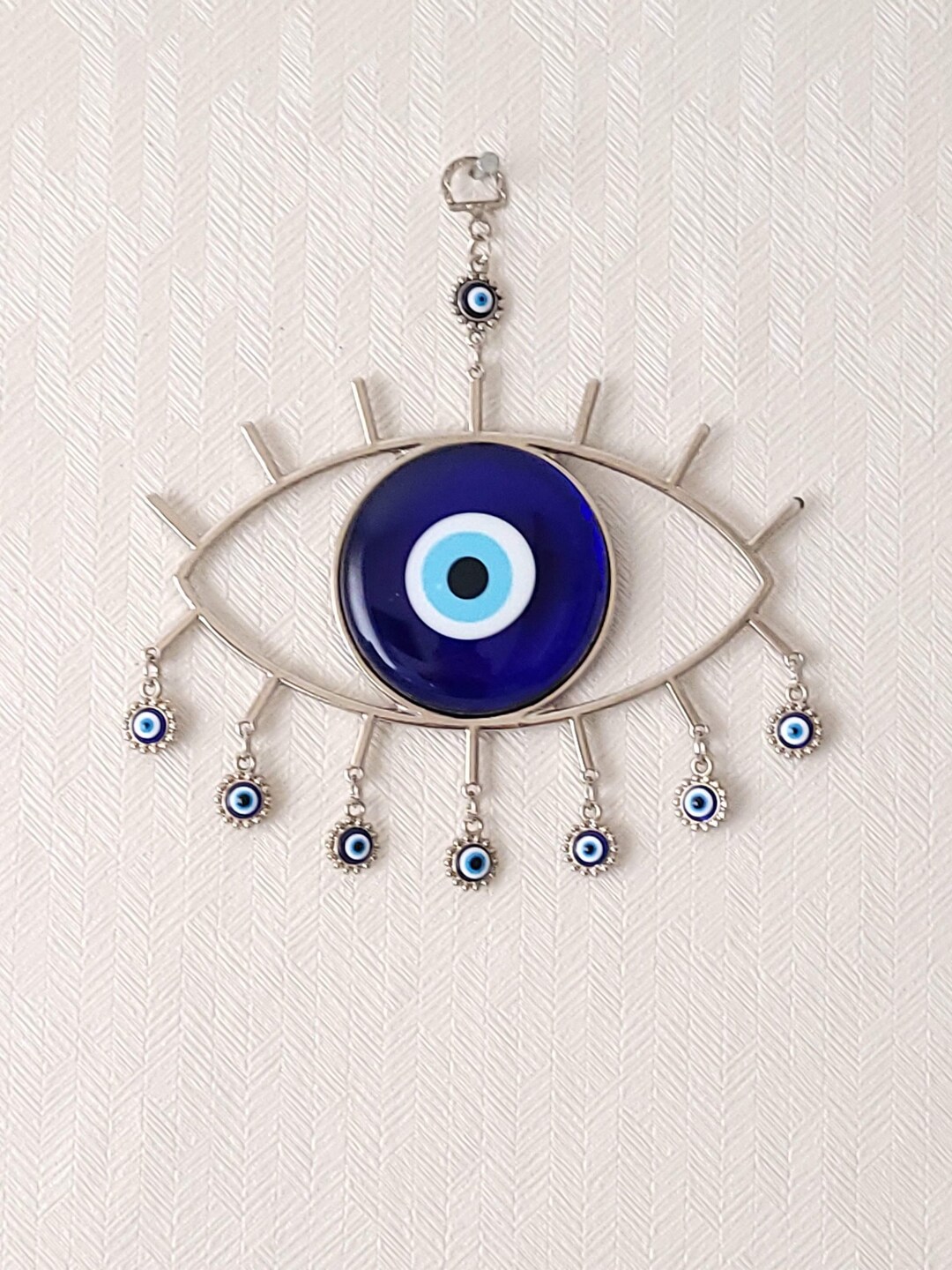 Metal Wall Decor With Evil Eye Bead,wall Ornament,evil Eye for Home
