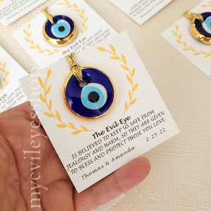 Greek Wedding, Evil Eye Charm, gold evil eye, Personalized Wedding Favor, Wedding gift for guests, wedding Decor,personalized favor