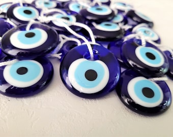 Blue Evil Eye Favor: Greek Mati Beads, Wedding Baptism Babyshower Gift