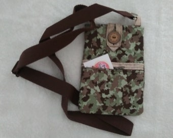 Cell Phone Purse Gifts | Crossbody Cell Phone Bag | Cell Phone Bag |Camo Phone Purse | Handmade iPhone Bag | Women's Cell Phone Bag