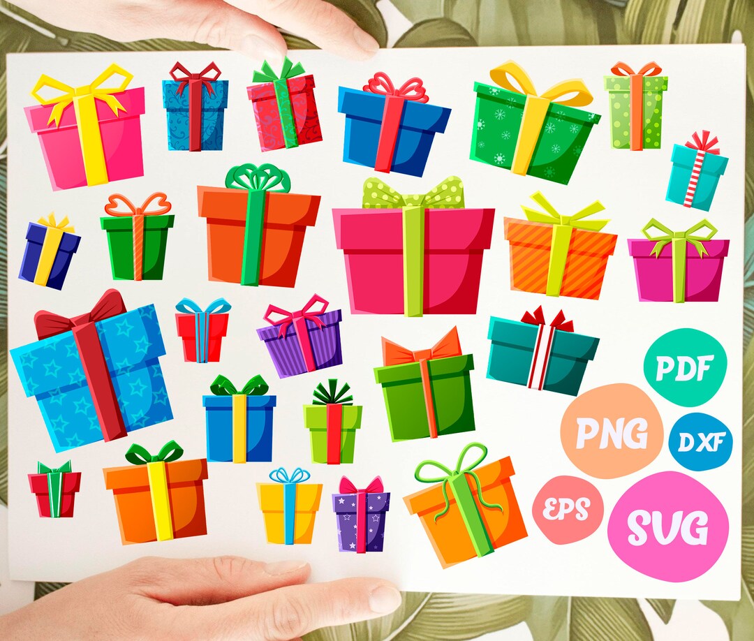 Gift Box Svg,presents Svg Bundle, Gift Box Clipart, Presents Svg ...