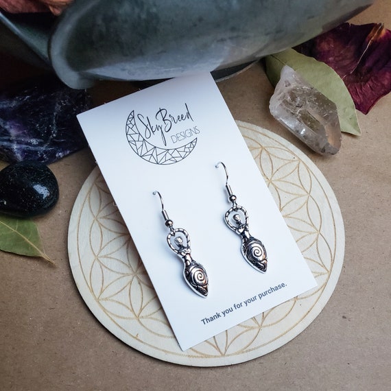 Goddess Charm Earrings Goddess Jewelry Goddess Symbol Etsy