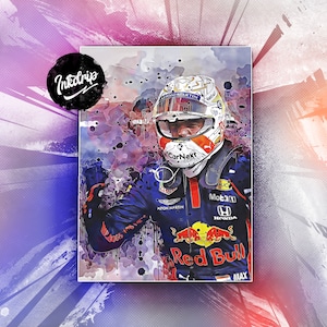 Max Verstappen Poster Red Bull Racing F1 Formula One Wall Art Print