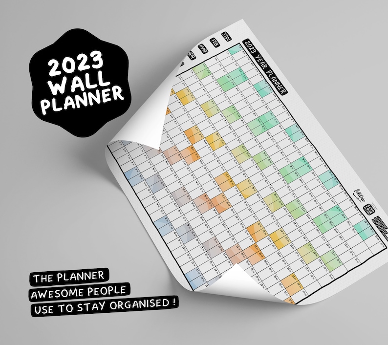 2023 Wall Calendar 2023 Wall Planner Calendar Large 2023 Etsy Australia