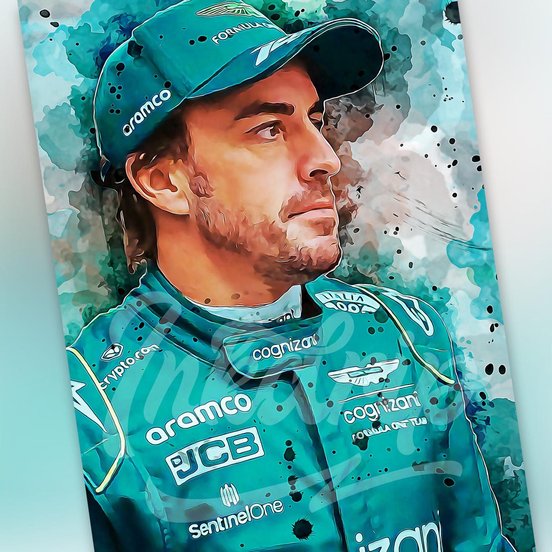 Fernando Alonso Poster Aston Martin F1 Print Fernando Alonso Wall Art — free download