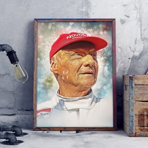 Niki Lauda F1 Legends Poster Print