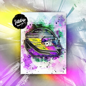 Lewis Hamilton Poster | Mercedes AMG Brazil 2021 Helmet F1 Formula One