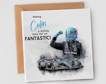 ジョージ・ラッセルのバースデーカード（メルセデスF1 2025デザイン