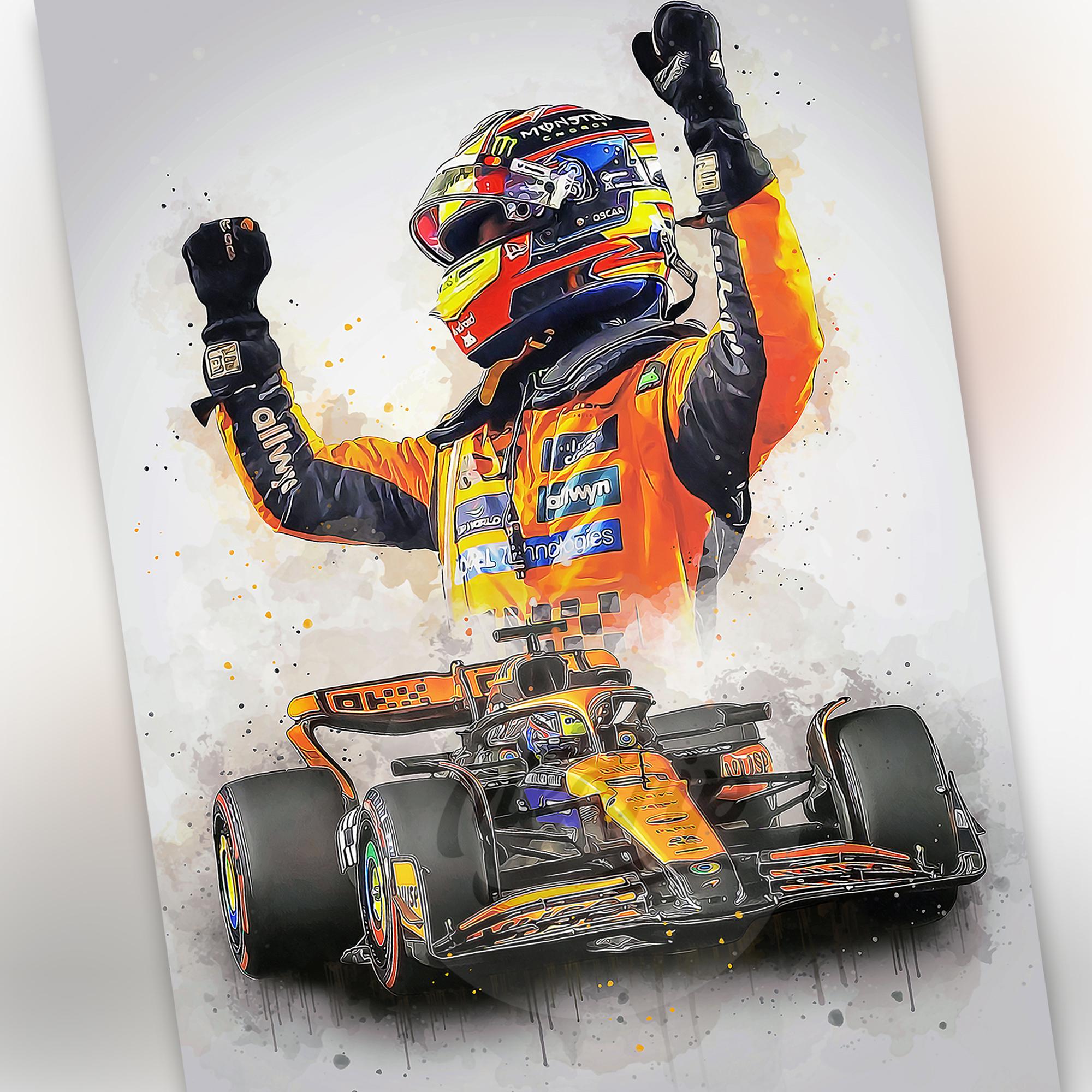 オスカー・ピアストリ ポスター - 2025 マクラーレン F1 カー プリント