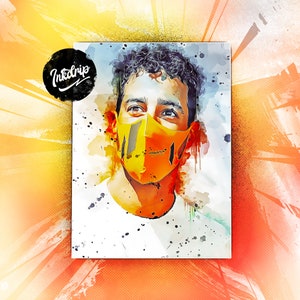 Daniel Ricciardo Poster McLaren F1 Formula One Wall Art Print