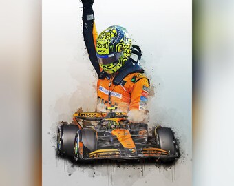 Affiche de la première victoire de McLaren, Lando Norris, au Grand Prix de Silverstone 2025