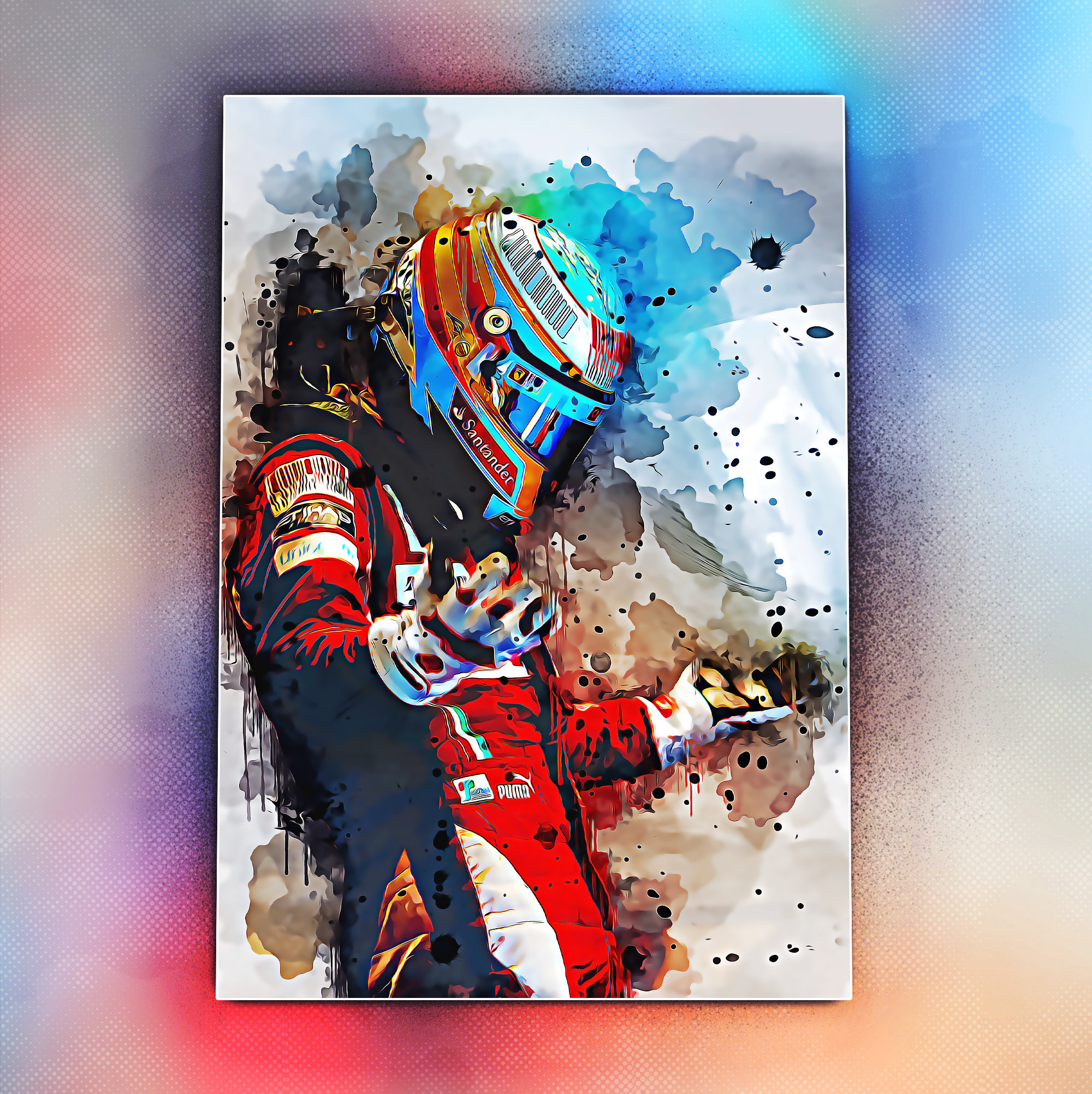 Fernando Alonso Poster 05 Wall Art Canvas Print Poster Home Bathroom  Bedroom Office Living Room Decor Canvas Poster Unframe：20x30inch(50x75cm)