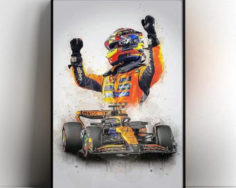 ランド・ノリス 直筆サイン色紙① マクラーレン 2023 F1 日本