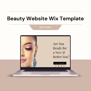 Beauty Website template | Website Template | Salon Website Template | Wedding Website Template | Brown Website | Wix Website Template