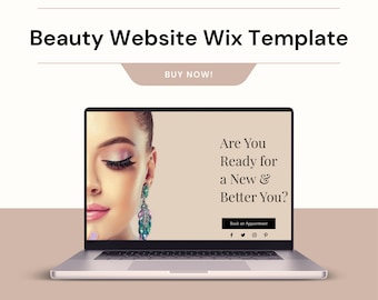 Beauty Website template | Website Template | Salon Website Template | Wedding Website Template | Brown Website | Wix Website Template
