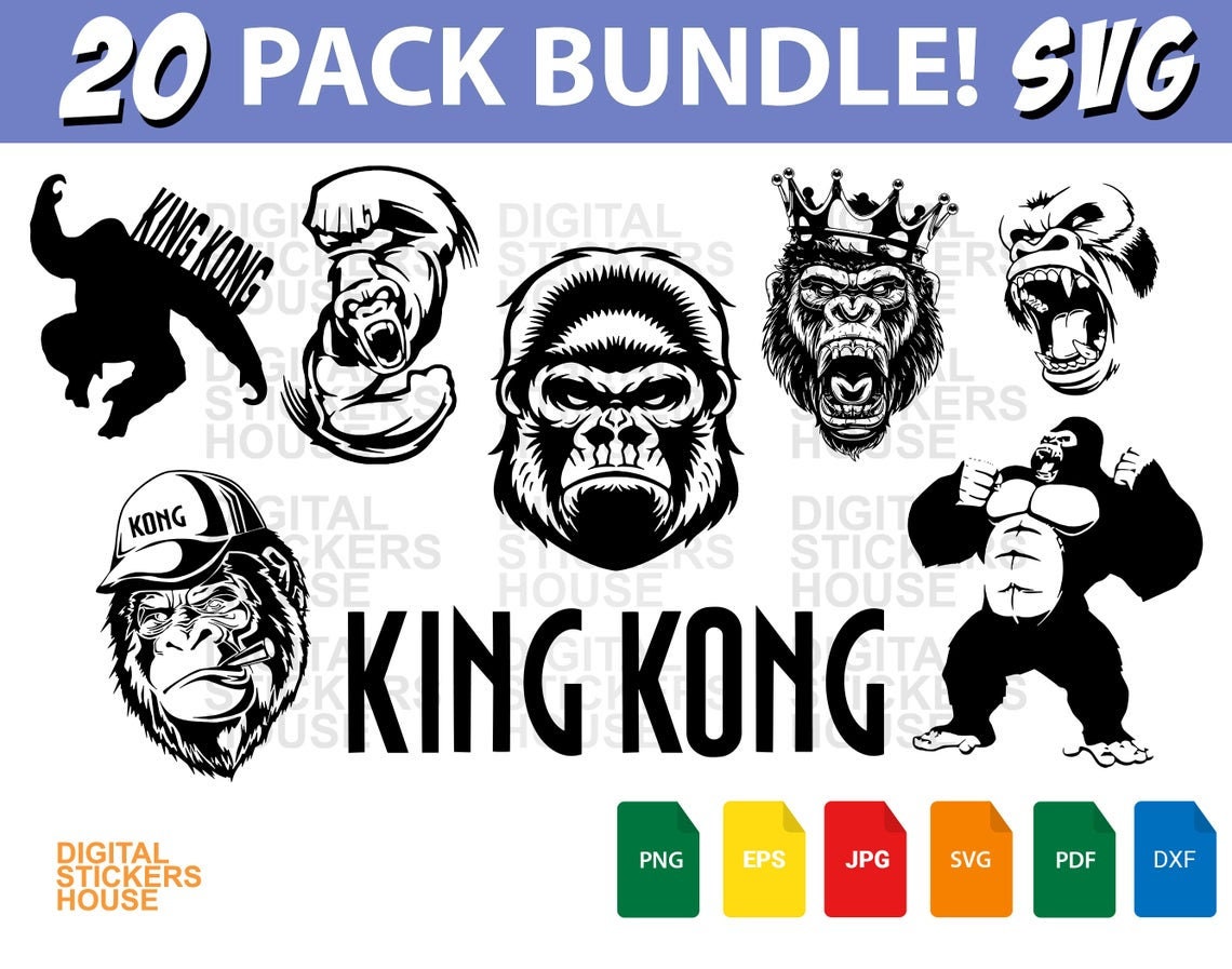 Free Free King Kong Vs Godzilla Svg 1 SVG PNG EPS DXF File