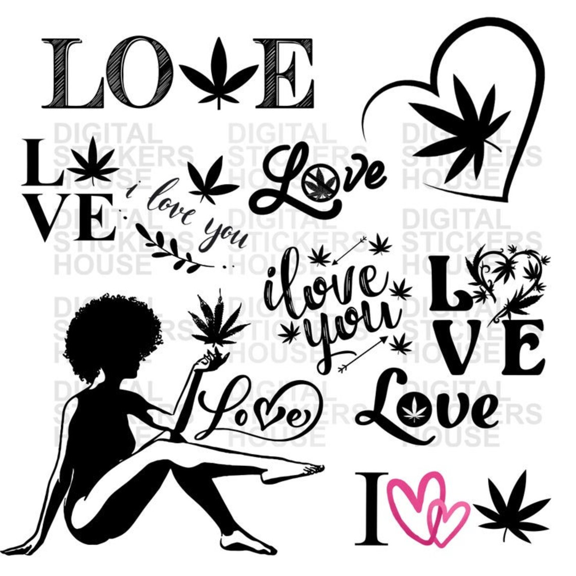 Download Weed Love SVG Bundle Marijuana SVG Bundle Cannabis svg | Etsy