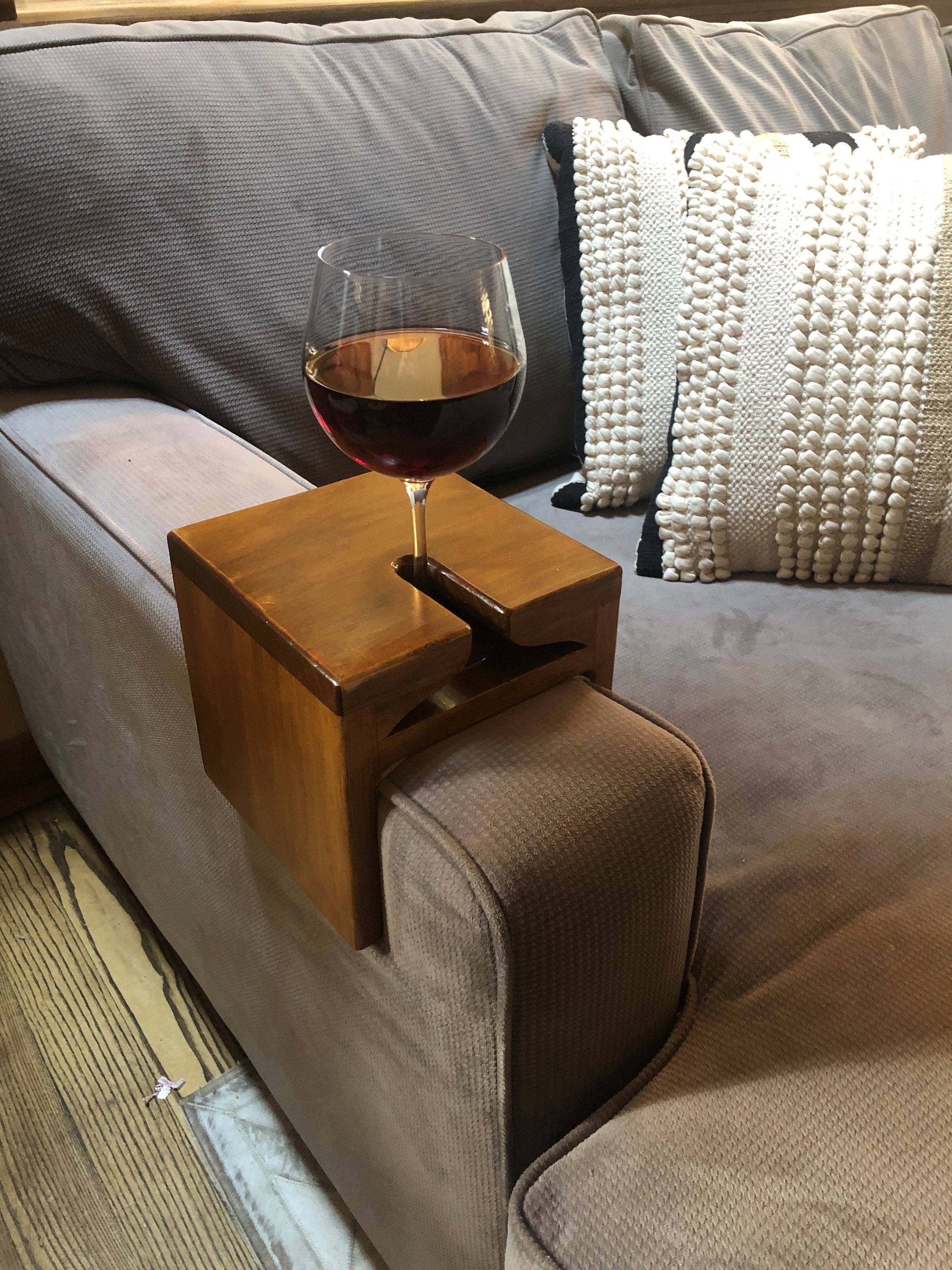 Stem Wine Glass Holder Table For Couch Sofa Arm Chairs Etsy