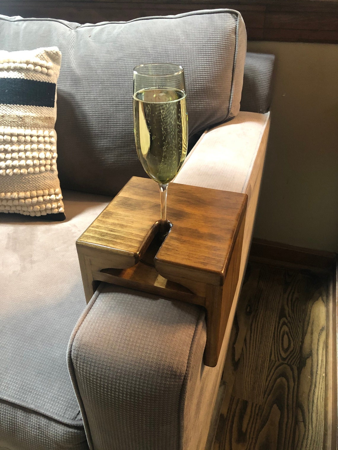 Stem Wine Glass Holder Table For Couch Sofa Arm Chairs Etsy