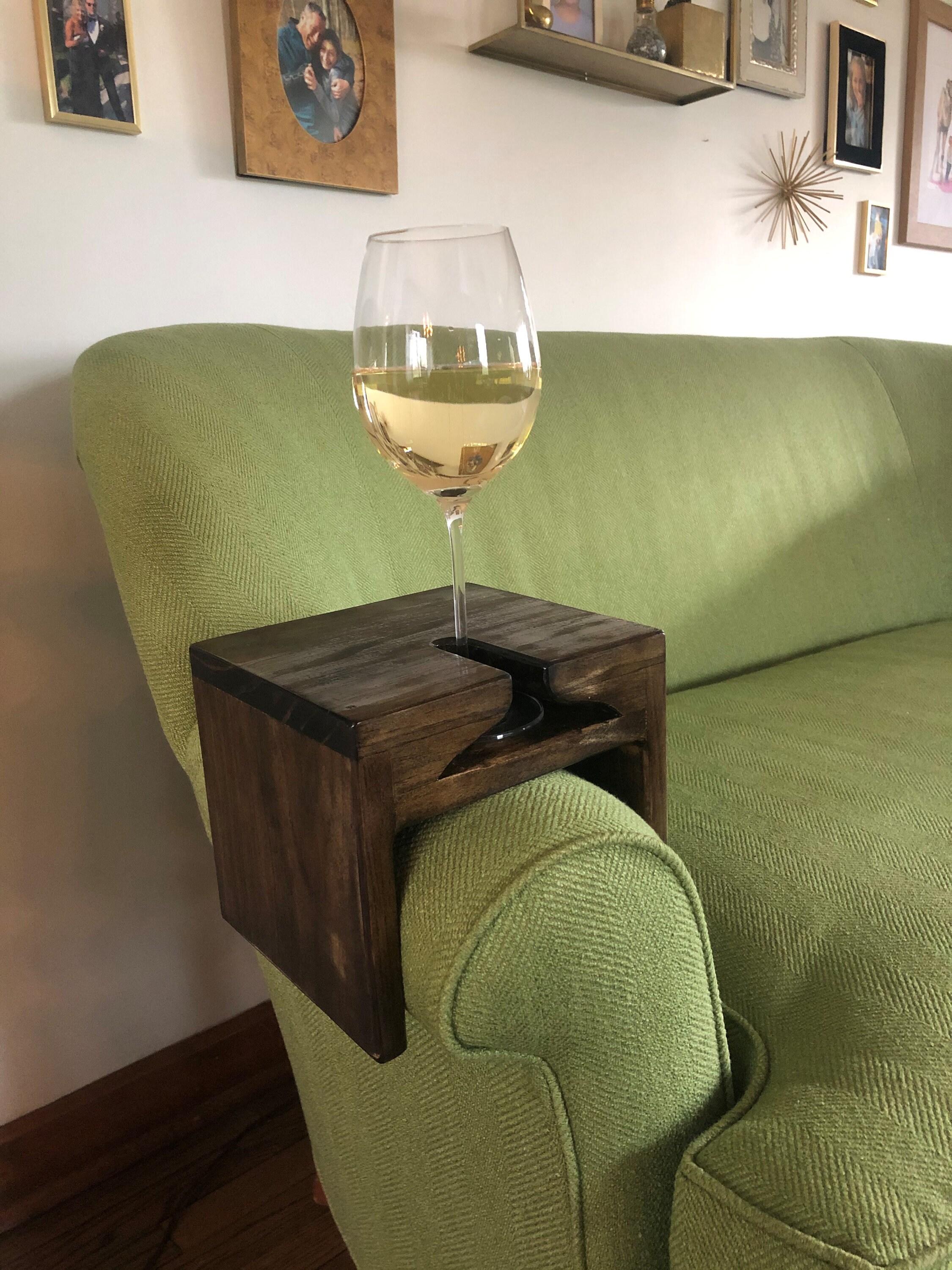 Stem Wine Glass Holder Table For Couch Sofa Arm Chairs Etsy