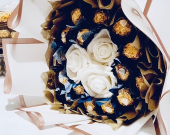 Ferrero and Lindt Chocolate Bouquet,  Birthday Gift for her, Ramadan, Eid, Congratulations, Anniversary, Thank You Gift, Chocolate  bouquets