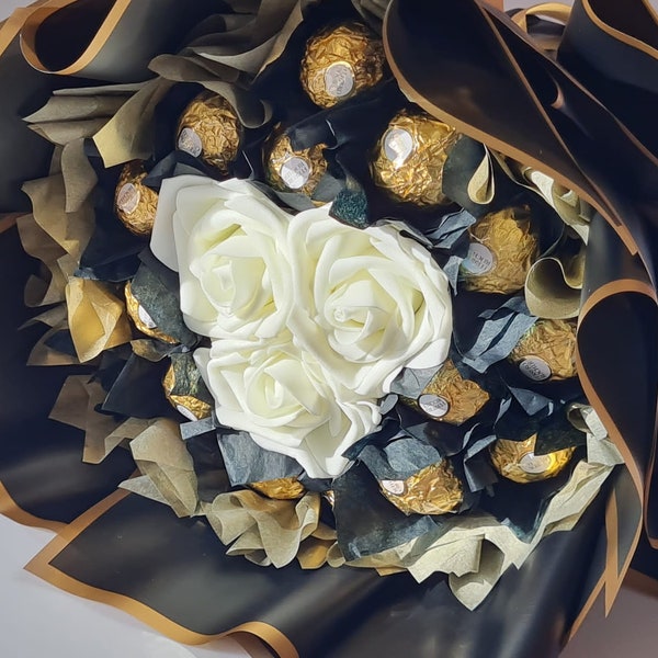 Chocolate Bouquet Ferrero & Lindt, Birthday Gift, Anniversary, Ramadan, Eid Gift, Easter, Congratulations, Thank You, Chocolate Bouquets