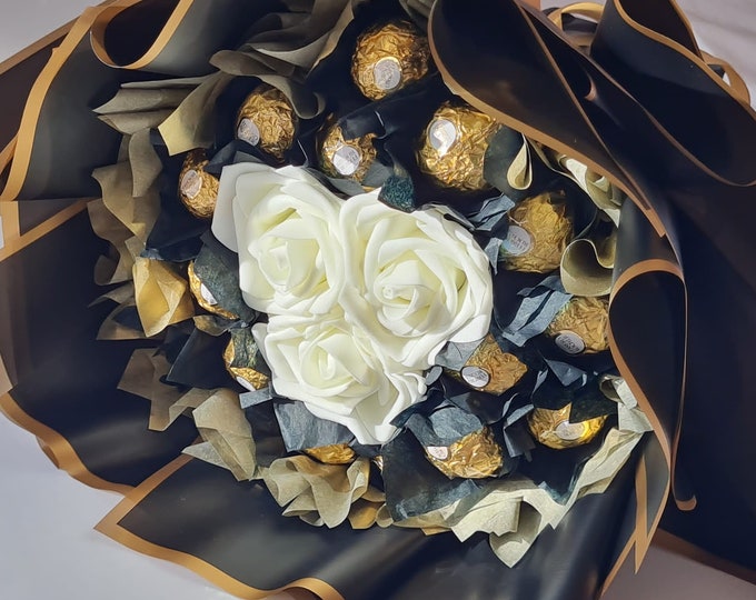 Chocolate Bouquet Ferrero Rocher & Lindor Sweets Gift, Birthday, Anniversary, Wedding, Occasion gift, Thank you