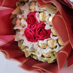 Chocolate Bouquet Ferrero and Lindt, Birthday Gift for her, Anniversary Gift, Valentines, Eid, Congratulations, Easter, Thank You Bouquets