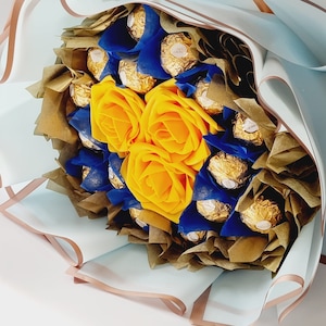 Chocolate Ferrero Lindt Bouquet, Birthday Gift, Anniversary, Ramadan Gift, Eid Gift, Easter, Congratulations, Thank You, Chocolate Bouquet