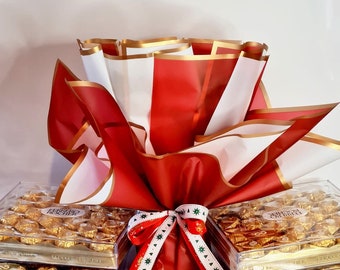 Christmas Chocolate Bouquet, Ferrero Lindt, Chocolate Bouquet, Xmas gift for her, Xmas chocolate bouquets