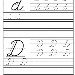 Printable Cursive Alphabet Workbook. - Etsy