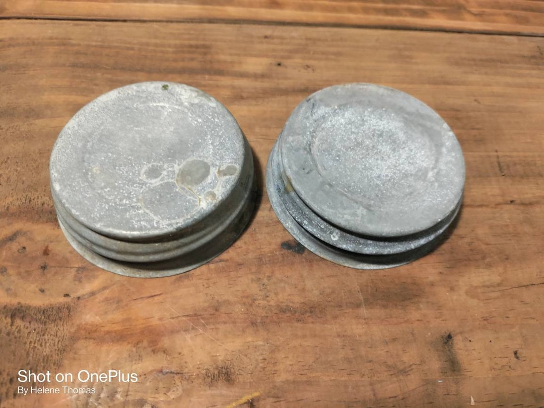 Vintage Zinc Jar Lids REGULAR Etsy