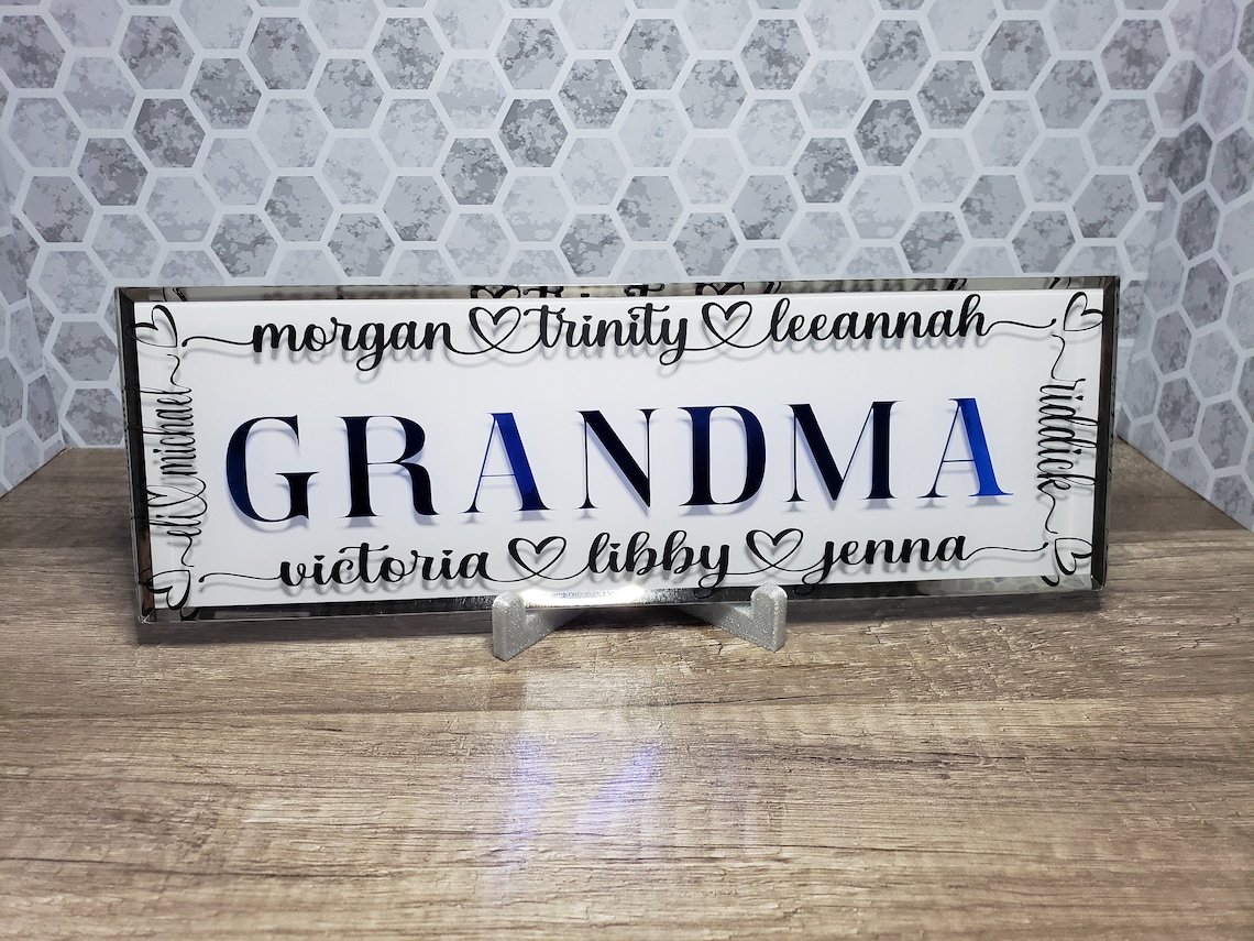 Personalized Glass Tile Plaque Etsy
